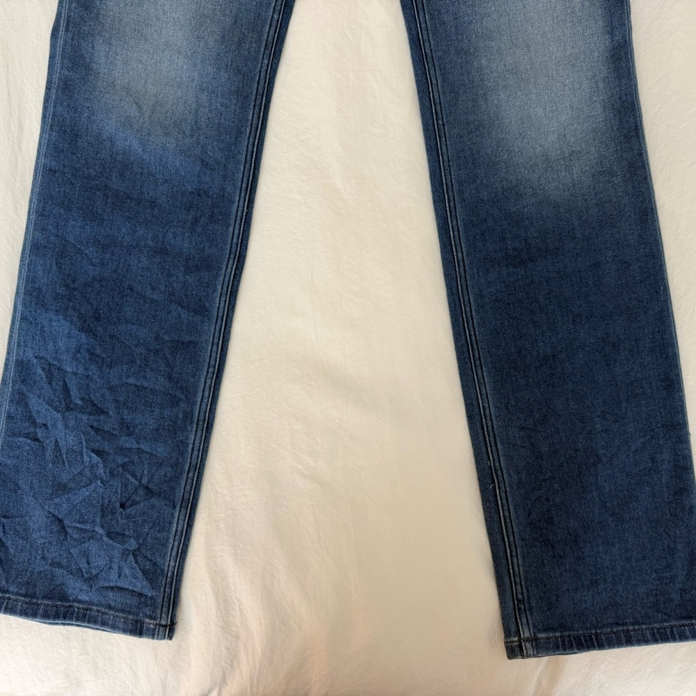 PAIGE Women's Straight Leg Jeans in Medium Blue - Picture 3 of 3
